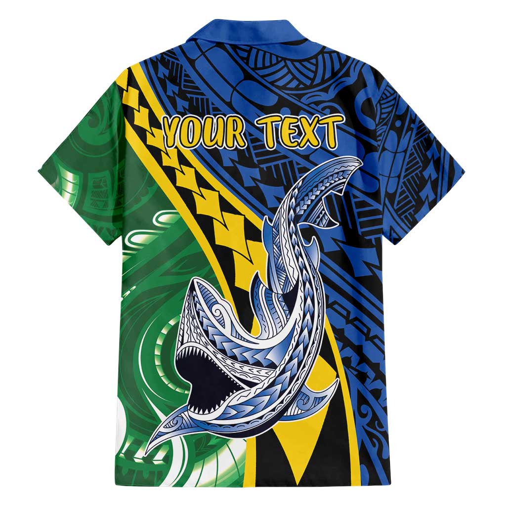 Personalised Crocodile and Shark Solomon Islands Hawaiian Shirt Polynesian Tribal Tattoo LT9 - Polynesian Pride