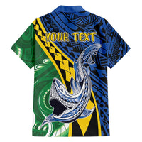 Personalised Crocodile and Shark Solomon Islands Hawaiian Shirt Polynesian Tribal Tattoo LT9 - Polynesian Pride