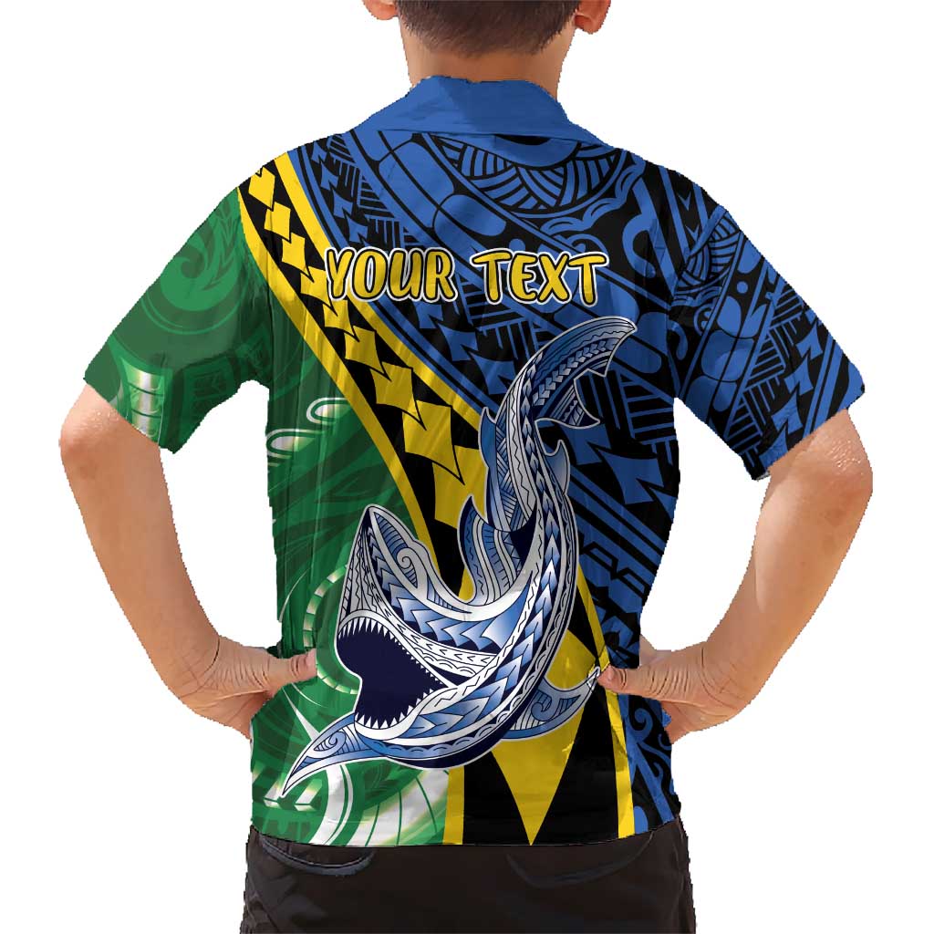 Personalised Crocodile and Shark Solomon Islands Hawaiian Shirt Polynesian Tribal Tattoo LT9 - Polynesian Pride