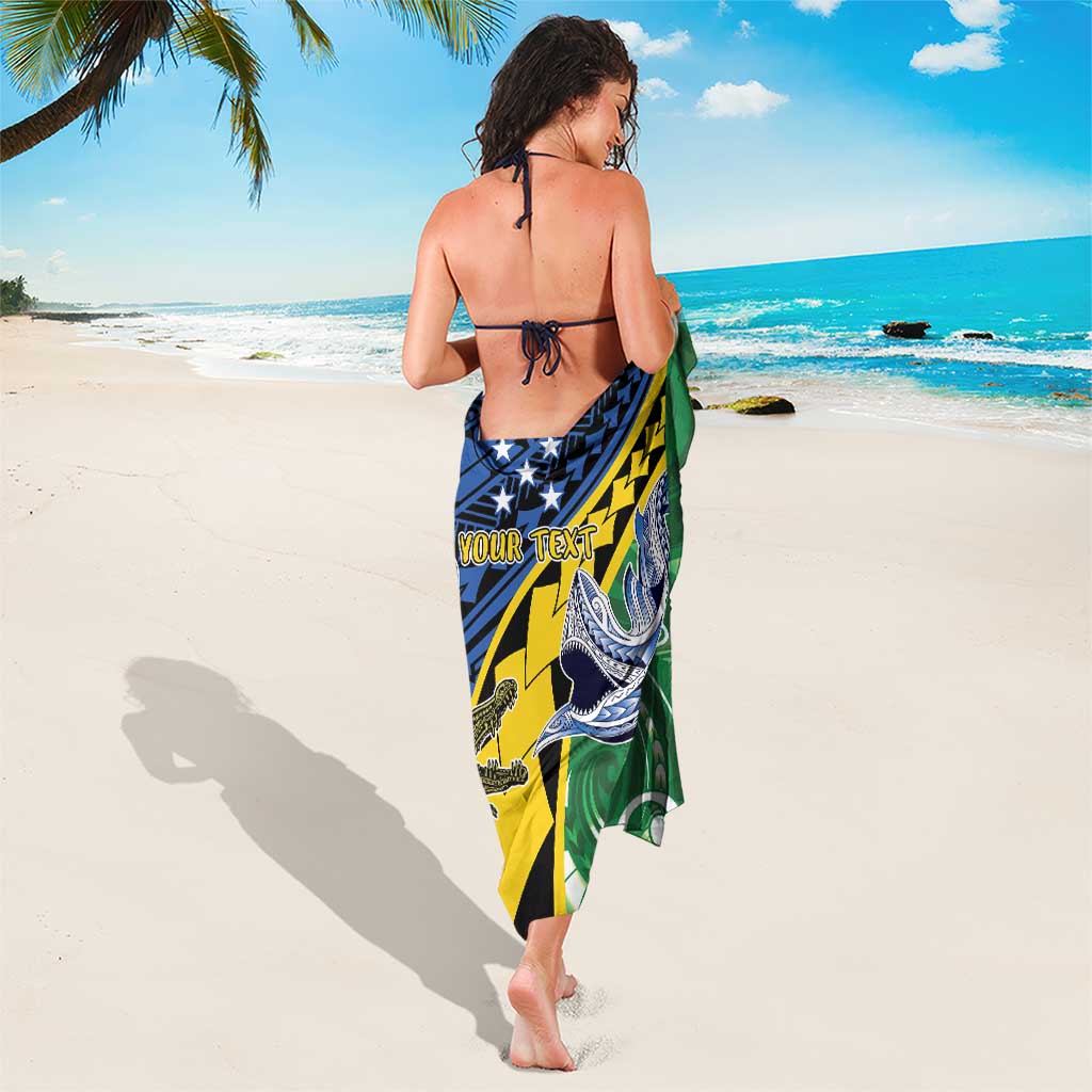 Personalised Crocodile and Shark Solomon Islands Sarong Polynesian Tribal Tattoo LT9 - Polynesian Pride
