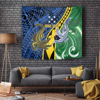 Personalised Crocodile and Shark Solomon Islands Tapestry Polynesian Tribal Tattoo LT9 - Polynesian Pride