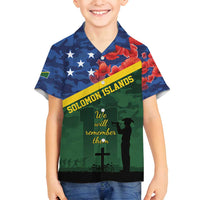 Personalised Solomon Islands Remembrance Day Family Matching Tank Maxi Dress and Hawaiian Shirt We Will Remember Them with Camouflage Style