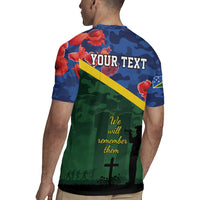 Personalised Solomon Islands Remembrance Day Rugby Jersey We Will Remember Them with Camouflage Style LT9 - Polynesian Pride