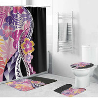Aloha Vintage Hibiscus Lei Seamless Pattern Bathroom Set - Polynesian Pride
