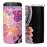 Aloha Vintage Hibiscus Lei Seamless Pattern 4 in 1 Can Cooler Tumbler - Polynesian Pride