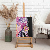 Aloha Vintage Hibiscus Lei Seamless Pattern Canvas Wall Art - Polynesian Pride