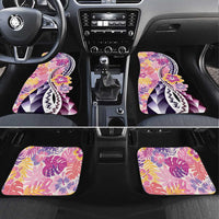 Aloha Vintage Hibiscus Lei Seamless Pattern Car Mats - Polynesian Pride