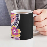 Aloha Vintage Hibiscus Lei Seamless Pattern Ceramic Mug - Polynesian Pride