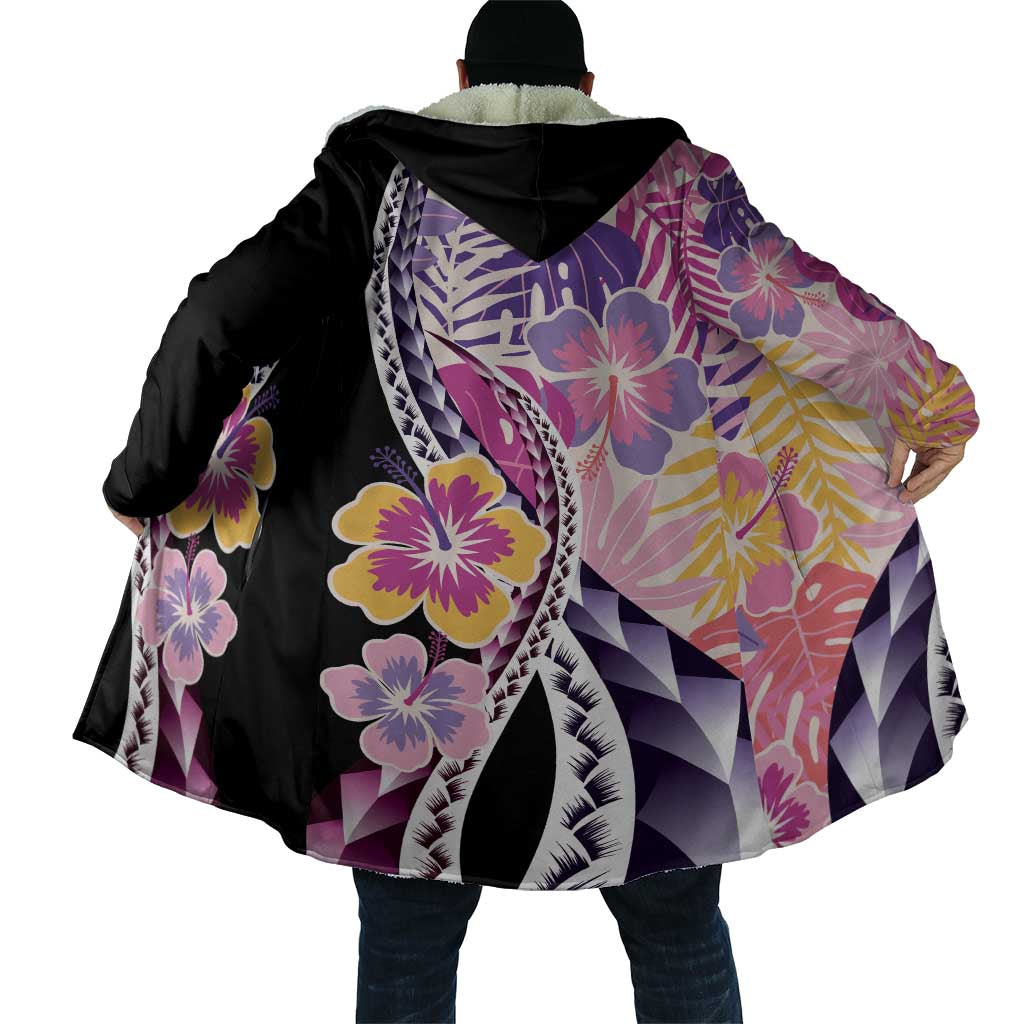 Aloha Vintage Hibiscus Lei Seamless Pattern Cloak - Polynesian Pride