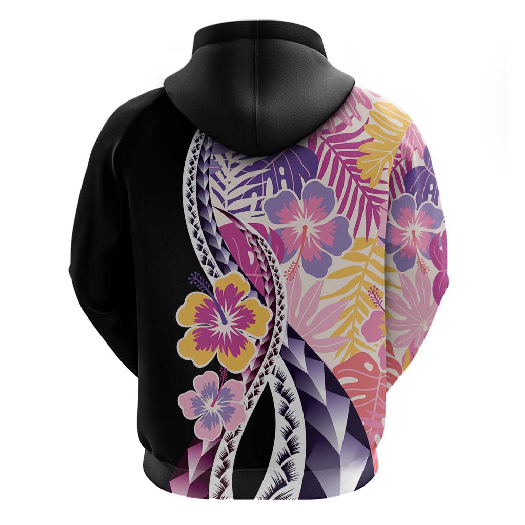 Aloha Vintage Hibiscus Lei Seamless Pattern Hoodie - Polynesian Pride