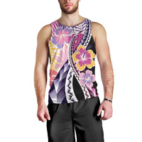 Aloha Vintage Hibiscus Lei Seamless Pattern Men Tank Top - Polynesian Pride