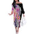 Aloha Vintage Hibiscus Lei Seamless Pattern Off The Shoulder Long Sleeve Dress - Polynesian Pride