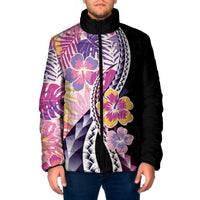 Aloha Vintage Hibiscus Lei Seamless Pattern Padded Jacket - Polynesian Pride