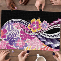 Aloha Vintage Hibiscus Lei Seamless Pattern Puzzle - Polynesian Pride