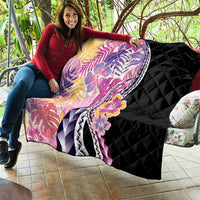 Aloha Vintage Hibiscus Lei Seamless Pattern Quilt - Polynesian Pride