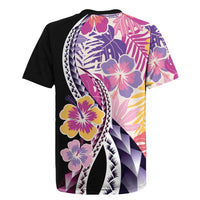Aloha Vintage Hibiscus Lei Seamless Pattern Rugby Jersey - Polynesian Pride