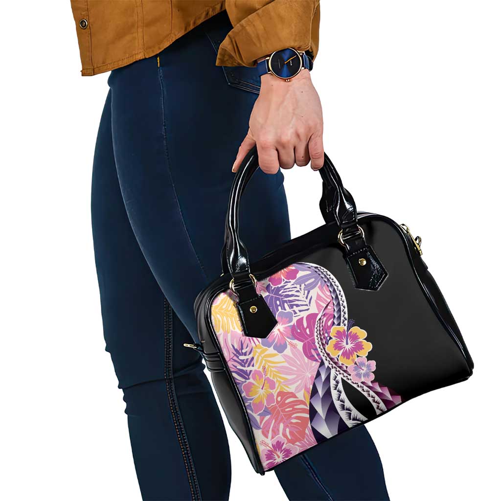 Aloha Vintage Hibiscus Lei Seamless Pattern Shoulder Handbag - Polynesian Pride