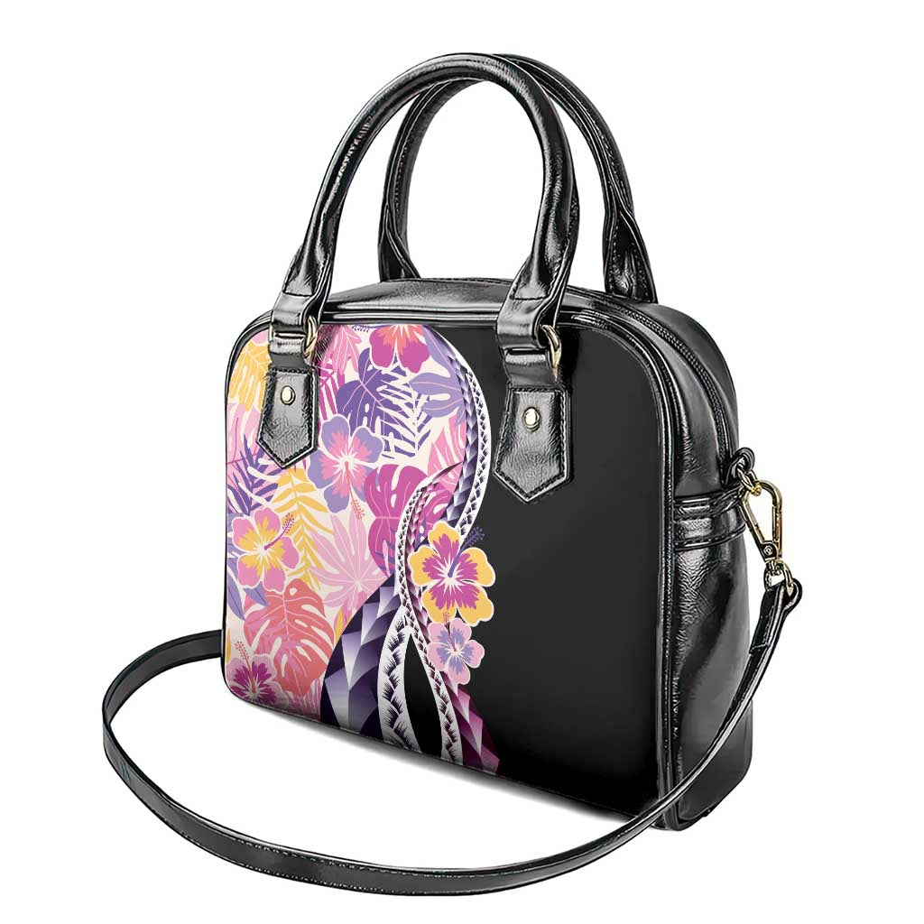 Aloha Vintage Hibiscus Lei Seamless Pattern Shoulder Handbag - Polynesian Pride