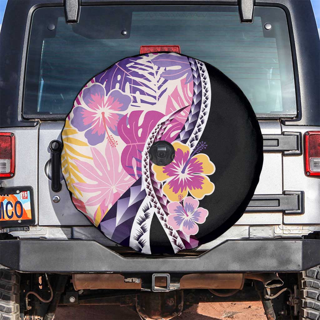 Aloha Vintage Hibiscus Lei Seamless Pattern Spare Tire Cover - Polynesian Pride