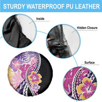 Aloha Vintage Hibiscus Lei Seamless Pattern Spare Tire Cover - Polynesian Pride