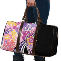 Aloha Vintage Hibiscus Lei Seamless Pattern Travel Bag - Polynesian Pride