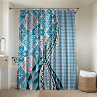 Aloha Vintage Palaka Floral Hawaiian Quilt Bathroom Set Uliuli Motif - Polynesian Pride