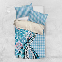 Aloha Vintage Palaka Floral Hawaiian Quilt Bedding Set Uliuli Motif - Polynesian Pride