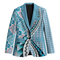 Aloha Vintage Palaka Floral Hawaiian Quilt Blazer Uliuli Motif - Polynesian Pride