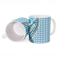 Aloha Vintage Palaka Floral Hawaiian Quilt Ceramic Mug Uliuli Motif - Polynesian Pride