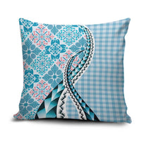 Aloha Vintage Palaka Floral Hawaiian Quilt Pillow Cover Uliuli Motif - Polynesian Pride