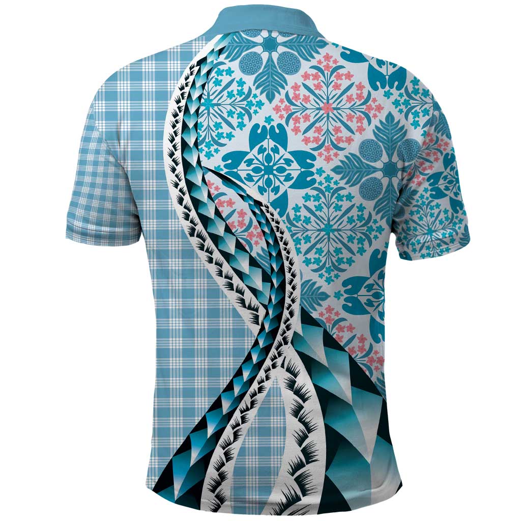 Aloha Vintage Palaka Floral Hawaiian Quilt Polo Shirt Uliuli Motif - Polynesian Pride