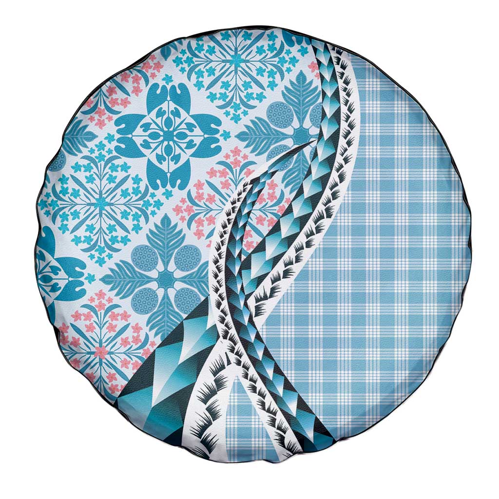 Aloha Vintage Palaka Floral Hawaiian Quilt Spare Tire Cover Uliuli Motif - Polynesian Pride