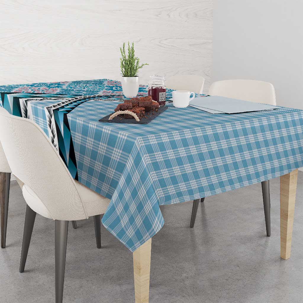 Aloha Vintage Palaka Floral Hawaiian Quilt Tablecloth Uliuli Motif - Polynesian Pride