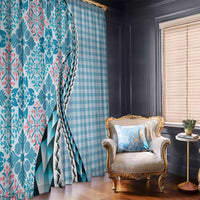 Aloha Vintage Palaka Floral Hawaiian Quilt Window Curtain Uliuli Motif - Polynesian Pride