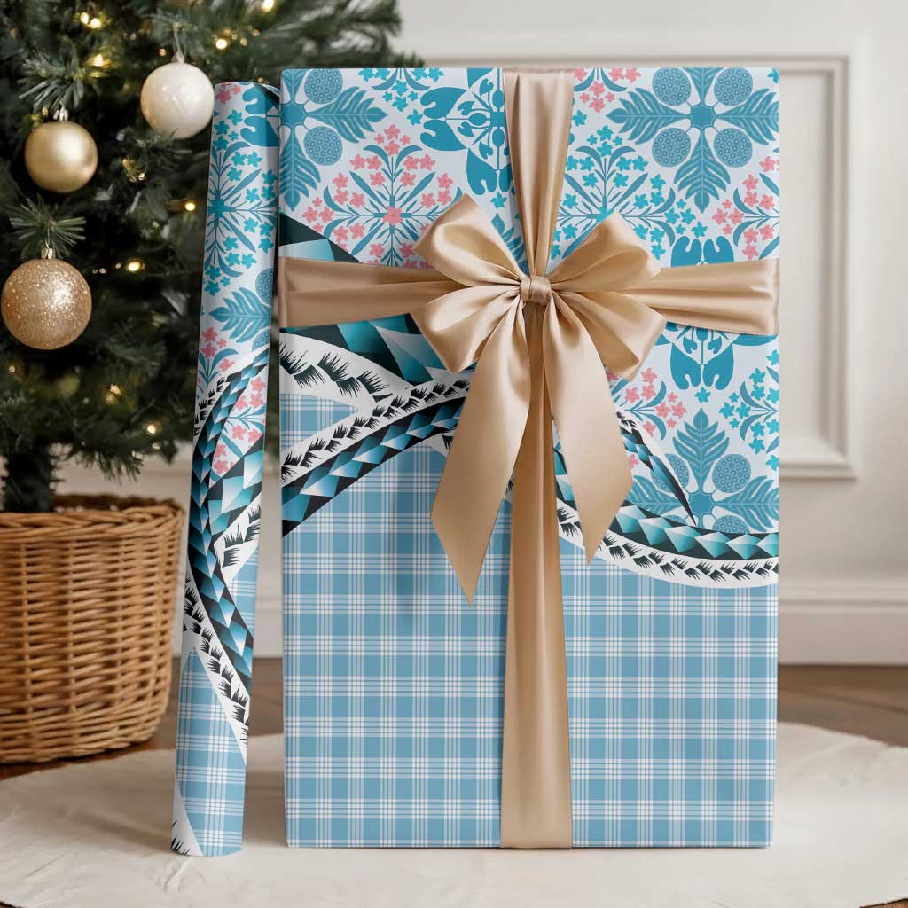 Aloha Vintage Palaka Floral Hawaiian Quilt Wrapping Paper Uliuli Motif - Polynesian Pride