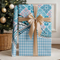 Aloha Vintage Palaka Floral Hawaiian Quilt Wrapping Paper Uliuli Motif - Polynesian Pride