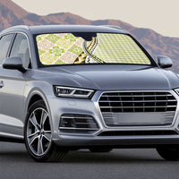 Aloha Vintage Palaka Floral Hawaiian Quilt Auto Sun Shade Omaomao Motif - Polynesian Pride