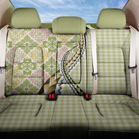 Aloha Vintage Palaka Floral Hawaiian Quilt Back Car Seat Cover Omaomao Motif - Polynesian Pride