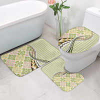 Aloha Vintage Palaka Floral Hawaiian Quilt Bathroom Set Omaomao Motif - Polynesian Pride