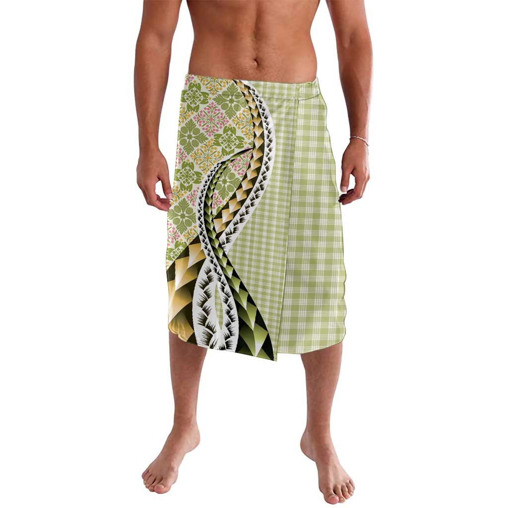 Aloha Vintage Palaka Floral Hawaiian Quilt Lavalava Omaomao Motif - Polynesian Pride