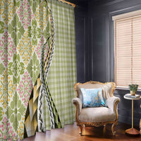 Aloha Vintage Palaka Floral Hawaiian Quilt Window Curtain Omaomao Motif - Polynesian Pride