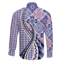 Aloha Vintage Palaka Floral Hawaiian Quilt Family Matching Short Sleeve Bodycon Dress and Hawaiian Shirt Poni Motif - Polynesian Pride