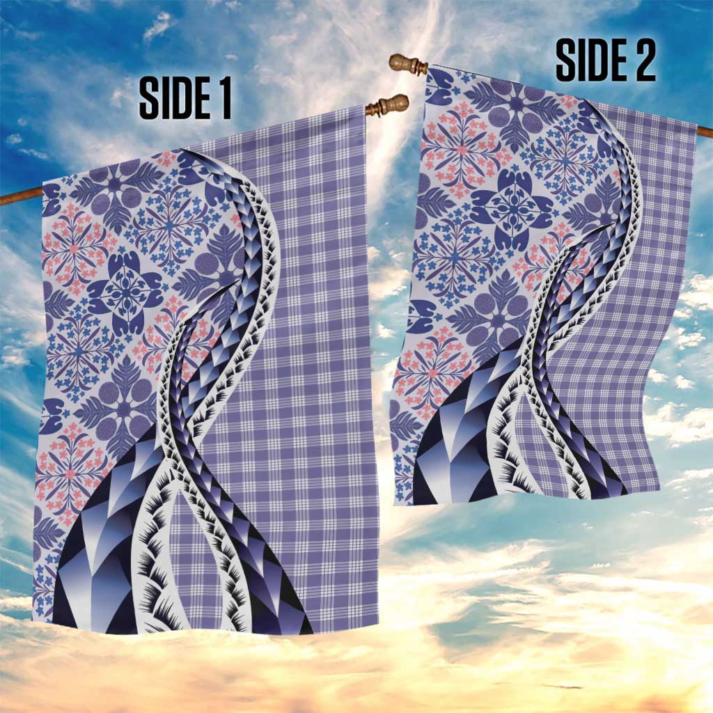 Aloha Vintage Palaka Floral Hawaiian Quilt Garden Flag Poni Motif - Polynesian Pride