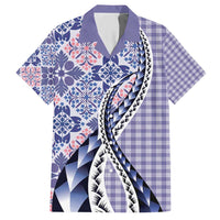 Aloha Vintage Palaka Floral Hawaiian Quilt Hawaiian Shirt Poni Motif - Polynesian Pride