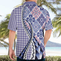 Aloha Vintage Palaka Floral Hawaiian Quilt Hawaiian Shirt Poni Motif - Polynesian Pride