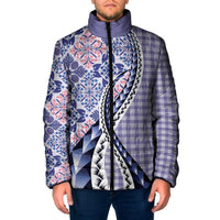 Aloha Vintage Palaka Floral Hawaiian Quilt Padded Jacket Poni Motif - Polynesian Pride