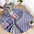 Aloha Vintage Palaka Floral Hawaiian Quilt Round Carpet Poni Motif - Polynesian Pride