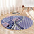 Aloha Vintage Palaka Floral Hawaiian Quilt Round Carpet Poni Motif - Polynesian Pride