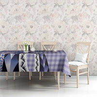 Aloha Vintage Palaka Floral Hawaiian Quilt Tablecloth Poni Motif - Polynesian Pride