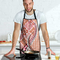 Aloha Vintage Palaka Floral Hawaiian Quilt Apron Ulaula Motif - Polynesian Pride